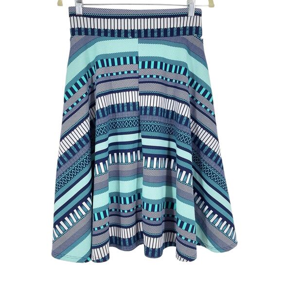 Agnes & Dora A-Line Skirt Blue Striped Women's Size Small - Picture 1 of 5